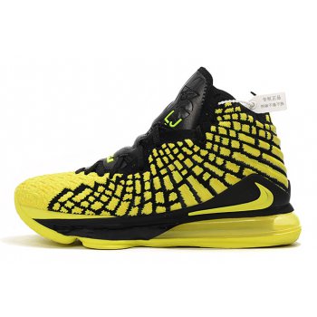 2019 Nike LeBron 17 Black Yellow-Volt Shoes